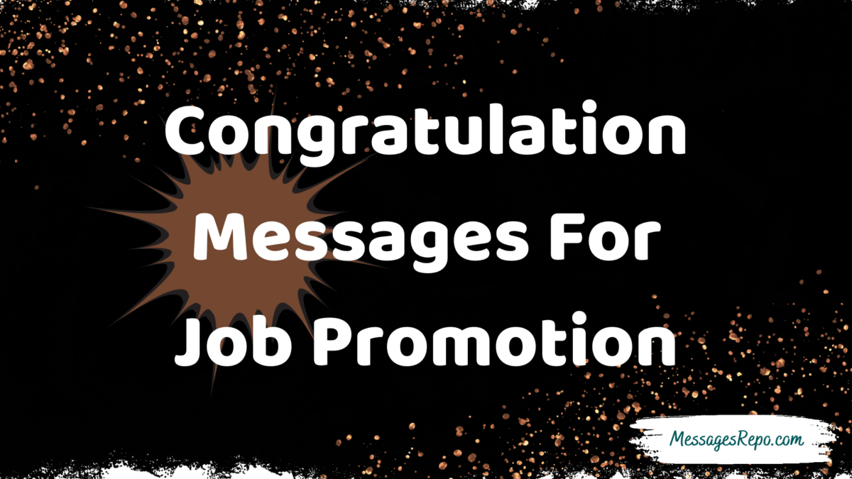 Congratulation Messages For Job Promotion